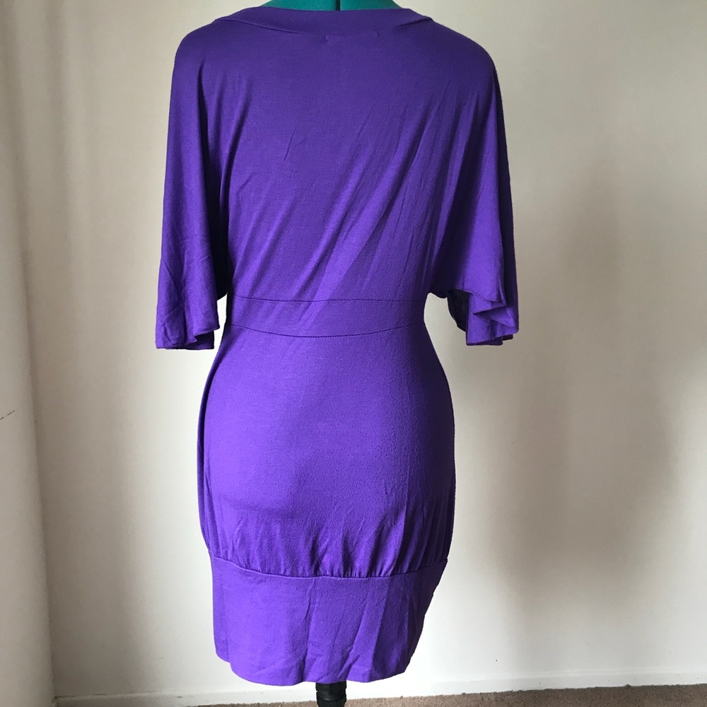 SOLD Long purple dress blouse sz L - Picture 4 of 4